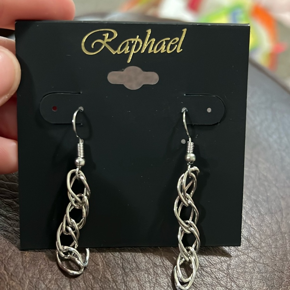 3/$18 Raphael Silver Pierced Earrings - New - Lot 461